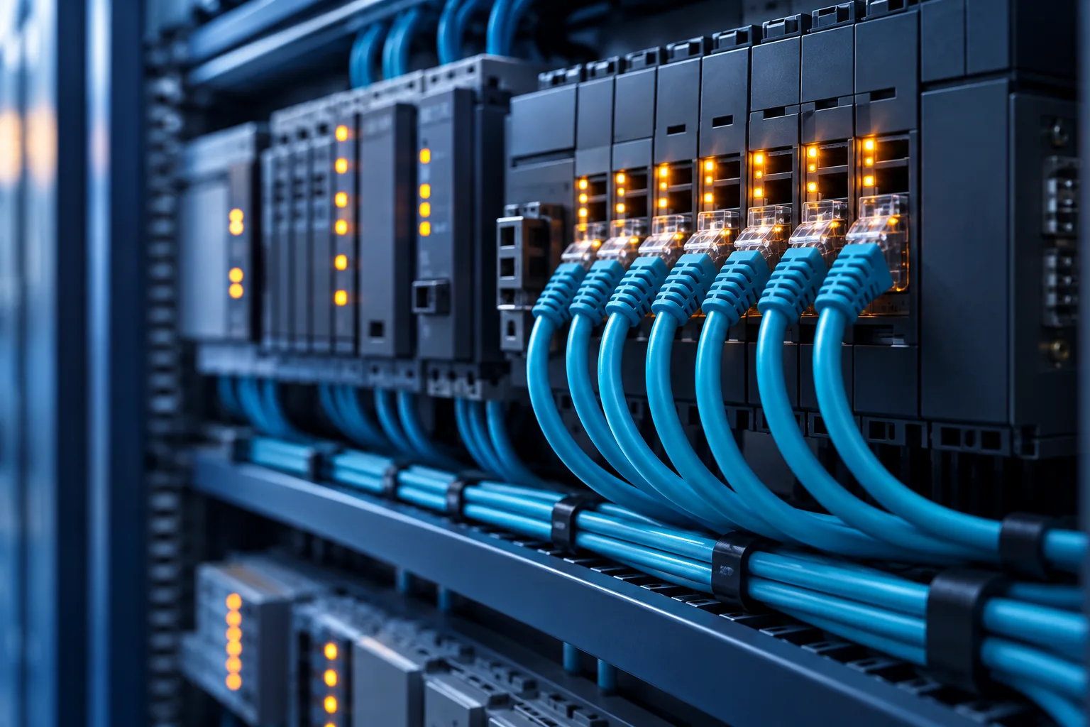 PLCとネットワークケーブルの生成イメージ